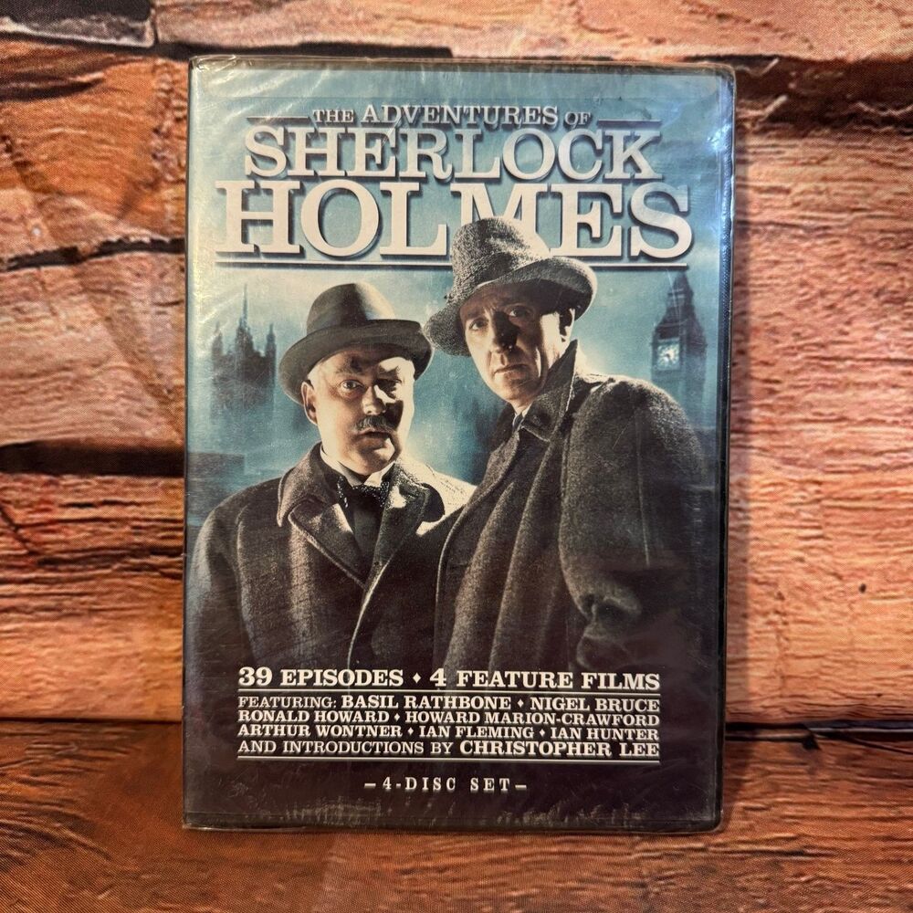 Adventures of Sherlock Holmes DVD 2012 Basil Rathbone Nigel Bruce 4-Disc Set